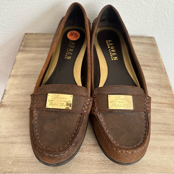 Lauren Ralph Lauren Brown Loafers Slip On Shoes - Picture 2 of 11
